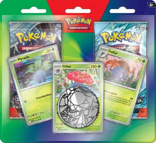 Pokemon Enhanced 2 Pack Blister Myrapla, Duflor, Giflor DE (SEALED)