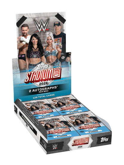 2026 Topps WWE Stadium Club Hobby Box Full Case Break – 12 Boxen WWE Trading Cards bei PUSHDICH-TCG