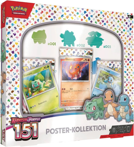 Pokemon Poster Kollektion Karmesin&Purpur 151 Bisasam/Glumanda/Schiggy DE (SEALED)