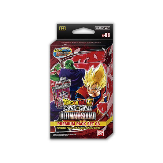 DragonBall Super Unison Warrior Series Boost - 8x Ultimate Squad Premium Pack Set 08 PP08 (Eng) - SEALED/OVP DISPLAY